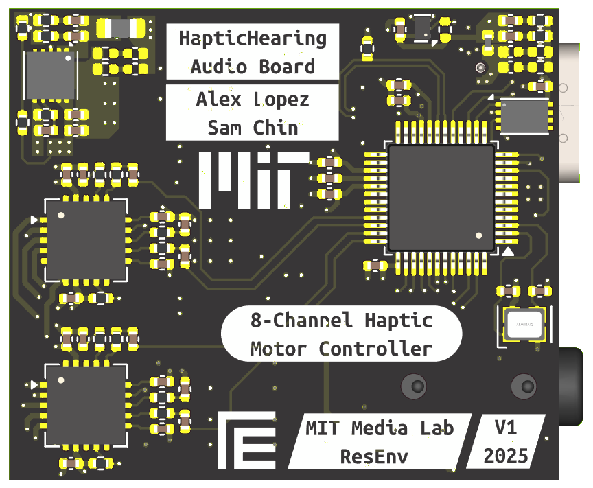 Figure 2b: Back view of the new HapticHearing PCB