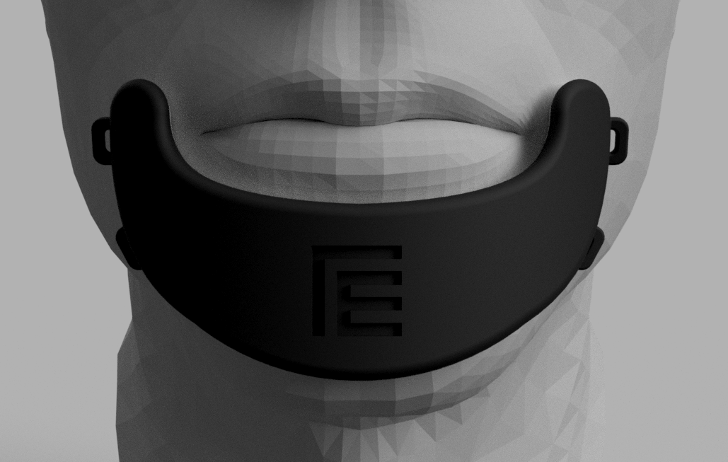 Figure 1a: Closeup view of the Murmurations device showing the mask and the gasket fit.